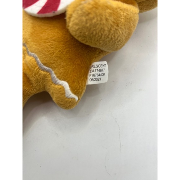 Gingerbread Man Plush with Candy Bow Tie Christmas Holiday Decor - Picture 3 of 5